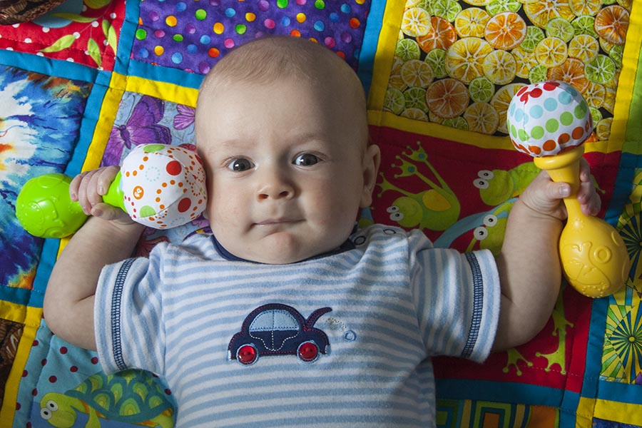 Elliot with his Rattles
